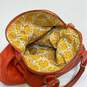 Emma Fox Orange Leather Top Zip Hobo Tote Bag image number 3