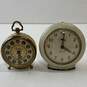 Portable Clocks Lot of 2 Vintage Wind Up Travel Alarm Clocks Baby Ben /Trenkle image number 1