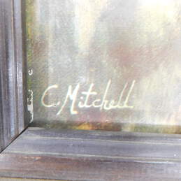 C. Mitchell MCM Mid Century Boy W/ Dog Framed Art Piece alternative image