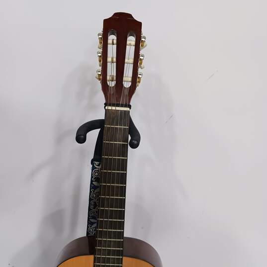Brown Acoustic Guitar w/ Strap image number 3