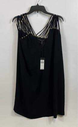 NWT BCBGMAXAZRIA Womens Black Sleeveless V-Neck Pullover Shift Dress Size Large
