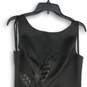 Kay Unger Womens Black Sleeveless Shimmer Leaf Back Zip A-Line Dress Size 8 image number 3