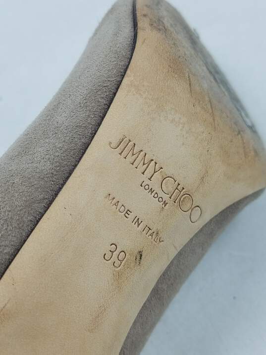 Authentic Jimmy Choo Taupe Pump W 9 image number 7