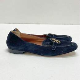 Tory Burch Miller Suede Penny Loafers Black 7.5