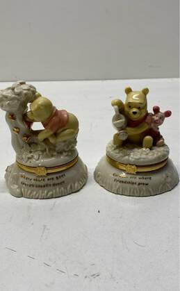 Lenox /Disney Winnie the Pooh 2 Porcelain Hinged Keepsake Figurine Boxes