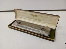 Antique Made In Germany Harmonica in Original Case