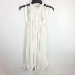 Loveriche Women White Pleated Tank Dress M NWT alternative image