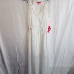 Betsey Johnson White Ivory Lace Spaghetti Strap Maxi Dress Size 4 NEW