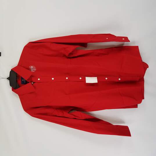 Stafford Men Button Up S Red image number 2