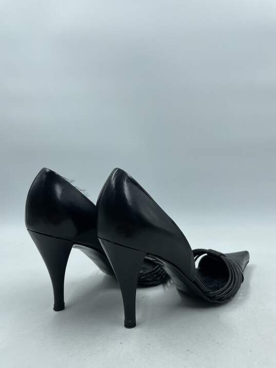 Vtg Yves Saint Laurent Black D'Orsay Pumps W 7.5 COA image number 4