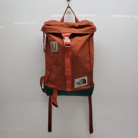 THE NORTH FACE TOP LOADER 16L BURNT ORANGE PINE GREEN BACKPACK image number 1