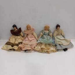 Lot of 4 Assorted 19th Century Style Collector Dolls