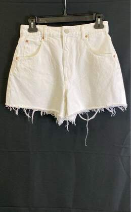 NWT Rolla's Womens White Cotton Pockets Low Rise Denim Cut-off Shorts Size 26