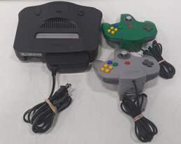 Vintage Nintendo 64 Game Console with Two Controllers & Power Supply alternative image