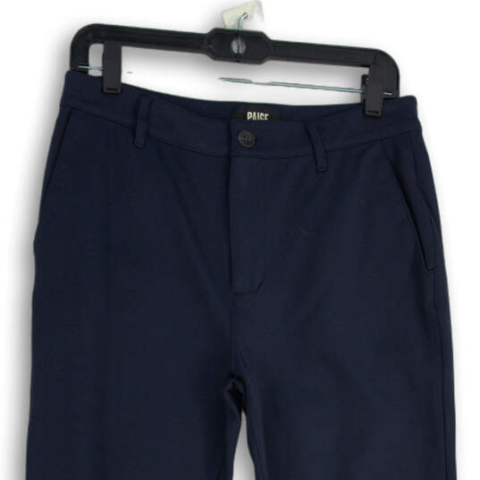 Womens Blue Flat Front Slash Pocket Tapered Leg Jogger Pants Size 30 image number 3