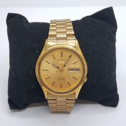 Seiko 35mm 5 Gold Tone Automatic 17-Jewel Stainless Steel Watch