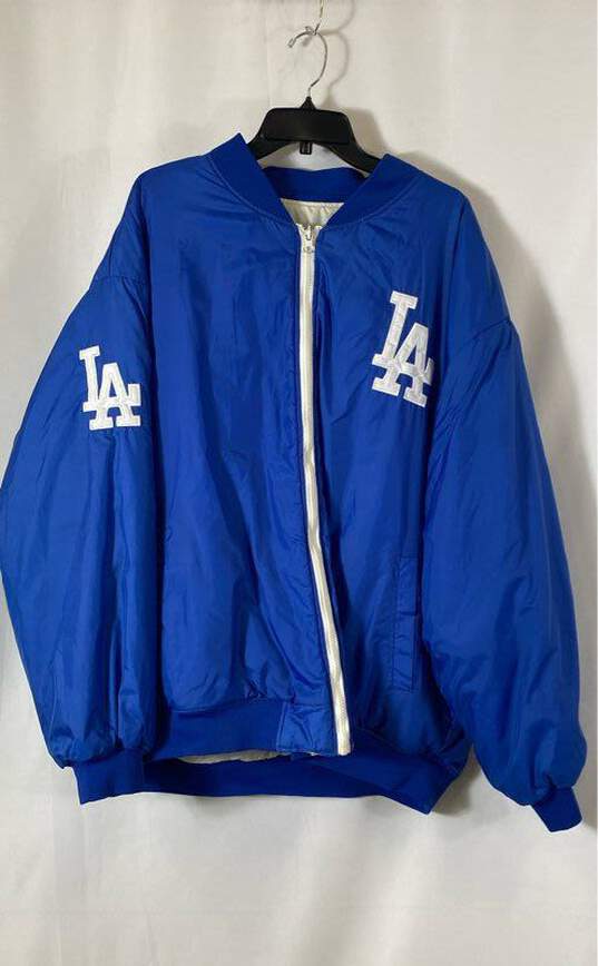 Russell Athletic Mens Blue Reversible Los Angeles Dodgers Jacket Size 3X image number 1