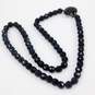 Vintage Bohemian Black Czech Glass Necklaces w/Milk Glass Necklace Bracelet & Earrings 239.4g image number 9