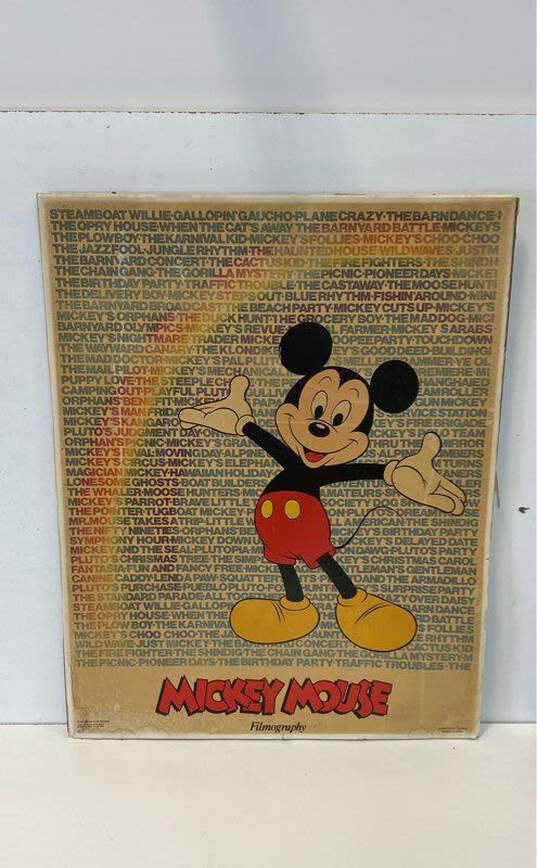 Lot of 2 Posters of Mickey Mouse Filmography & Minnie and Mickey by Disney 1986 image number 6