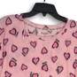 NWT Womens Pink Printed Crew Neck Short Sleeve Pullover T-Shirt Size X-Large image number 3