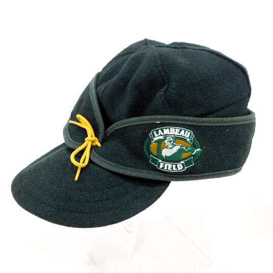 VTG Men's Stormy Kromer Green Bay Lambeau Field Green Wool Cap Hat Size M image number 1