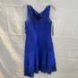 Tadashi Shoji Blue Pintuck Jersey Boatneck Dress Size S image number 2