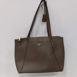 Michael Kors Brown Leather Maddie Medium Tote Bag