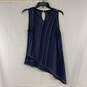 Gently Loved White House Black Market Blue Asymmetrical Knit Tank Top, Sz. L image number 1