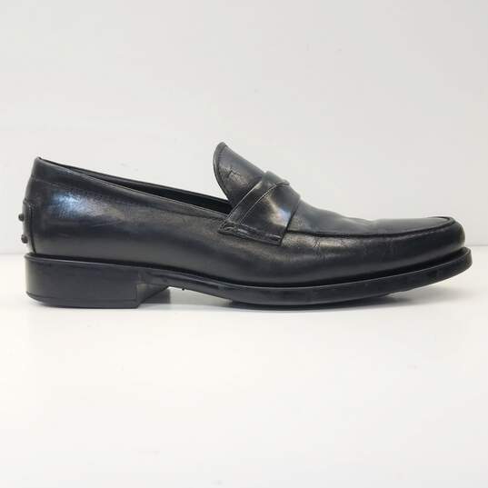Tod's Leather Loafers Men Size 9.5 Black image number 2