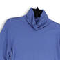 Womens Blue Long Sleeve Turtle Neck Pullover Activewear T-Shirt Size XL image number 3