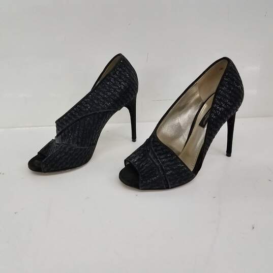 Dolce & Gabanna Leather Sequins Peeptoe Heels Size 35 image number 2