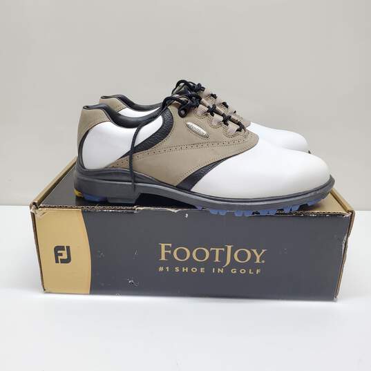 Men's Foot Joy Soft Joys Spikeless White/Khaki Size 9.5 Wide, Used image number 3