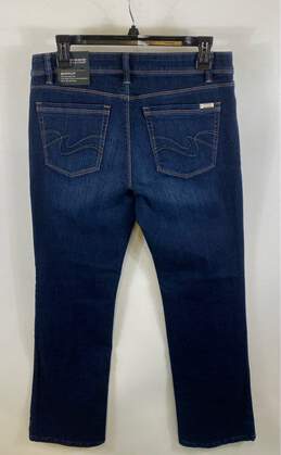 NWT White House Black Market Womens Blue Cotton Blend Bootcut Denim Jeans Sz 8S alternative image