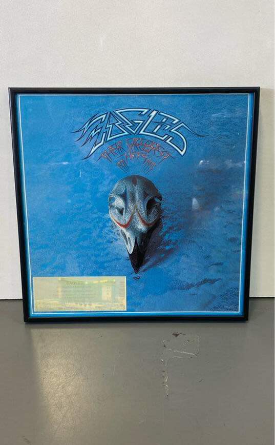 Eagles Album Sleeve with Ticket Stub 2011 Poster Framed image number 1