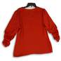 NWT Cabi Womens Orange V-Neck 3/4 Sleeve Pullover Blouse Top Size Large image number 2