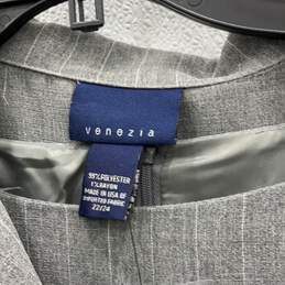 NWT Venezia Womens Gray Sleeveless Shift Dress With Button-Up Coat Size 22/24 alternative image