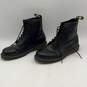 Dr Martens Womens Air Wair Black Leather Round Toe Lace-Up Combat Boots Size 12 image number 1