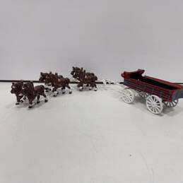 Vintage Cast Iron Stage With Cast Iron Horses