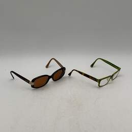 Pair Of 2 Coach Womens Brown Oval Sunglasses & Rectangle Prescription Glasses
