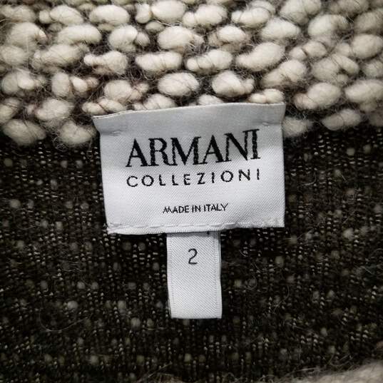 AUTHENTICATED Armani Collezioni Virgin Wool Blend Jacket Womens Size 2 image number 3