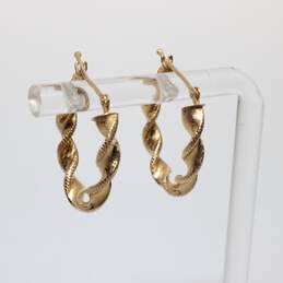 14K Yellow Gold Hoop Earrings alternative image