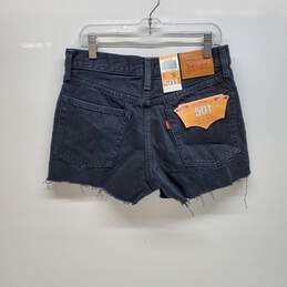 Levi 501 Black Denim Cutoff Short - 25 alternative image