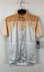 NWT Zoot Womens White Orange Floral Short Sleeve Full Zip Cycling Jersey Size L image number 1