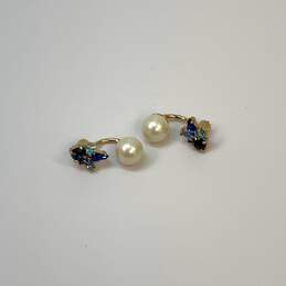 Designer Kate Spade Gold-Tone White Freshwater Pearl Stud Earrings alternative image