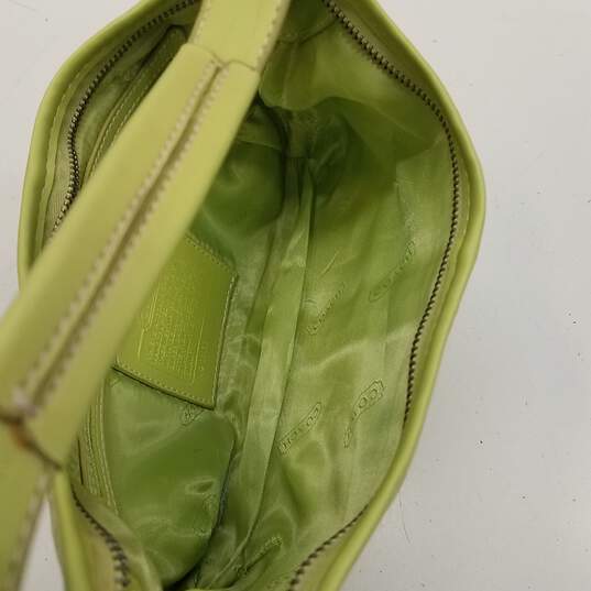 Coach Monogrammed Shoulder Bag Lime Green