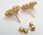 14K Yellow Gold 0.50 CTTW Diamond Pave Open Heart Stud Earrings 2.6g image number 2
