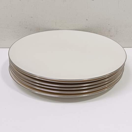 Vintage set of 6 Lenox Olympia PL Dinner Plates image number 1
