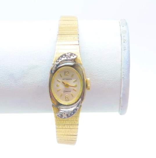 Ladies Vintage Wittnauer Geneve Diamond Accent & RGP Jeweled Wrist Watches 36.0g image number 2