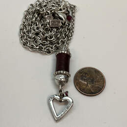 Designer Brighton SIlver-Tone Lobster Clasp Heart Shape Y-Drop Necklace alternative image