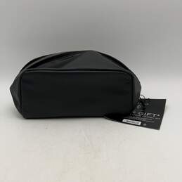 NWT Ralph Lauren Womens Black Leather Zipper Travel Bag Pouch alternative image